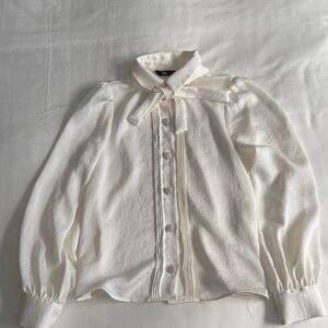 Zara Cream Blouse with Button Detail